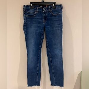 Notify Bamboo Skinny Jeans Women’s Size 29 Made in Italy Raw Hem Stretch Denim